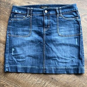 White House Black Market Denim Mini Skirt